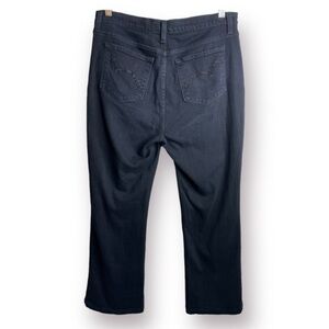 NYDJ Not Your Daughters Size 14 Black Rhinestone Pocket Lift Tuck Shaping Jeans